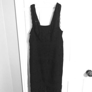 Adriana Papell Little Black Lace Dress size 8